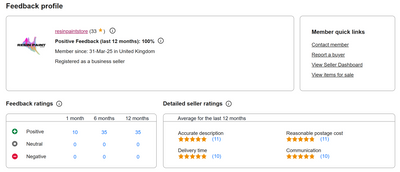 eBay rating